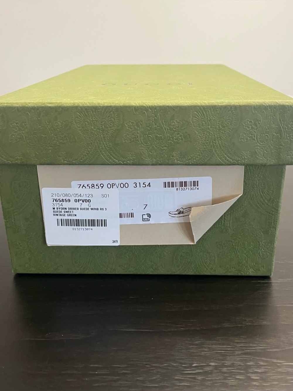 NEW Men’s Gucci Emerald Green Suede Horsebit Driver Loafers M7.5/8 & W9.5-10 - Picture 7 of 8